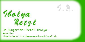 ibolya metzl business card